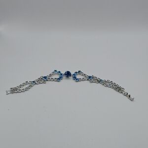 Elegant Blue and Silver Bracelet